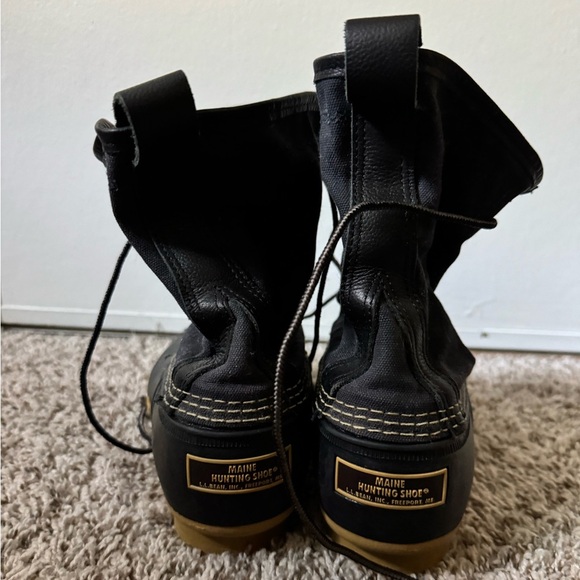 Lands End 9 Men’s Winter Rubber Duck Boots in Black